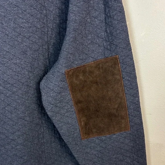 Billy Reid Shawl Collar Sweater XXL Navy Workwear Trim Fit Gentleman Elbow Patch - Picture 7 of 15